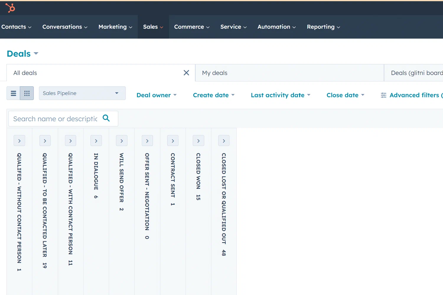 Hubspot støtter CRM-prosessene våre.
